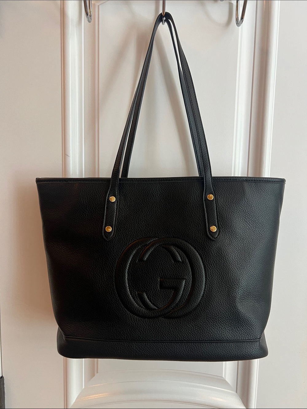 Gucci Black Leather Tote with Matching Wristlet - Picture 11 of 12